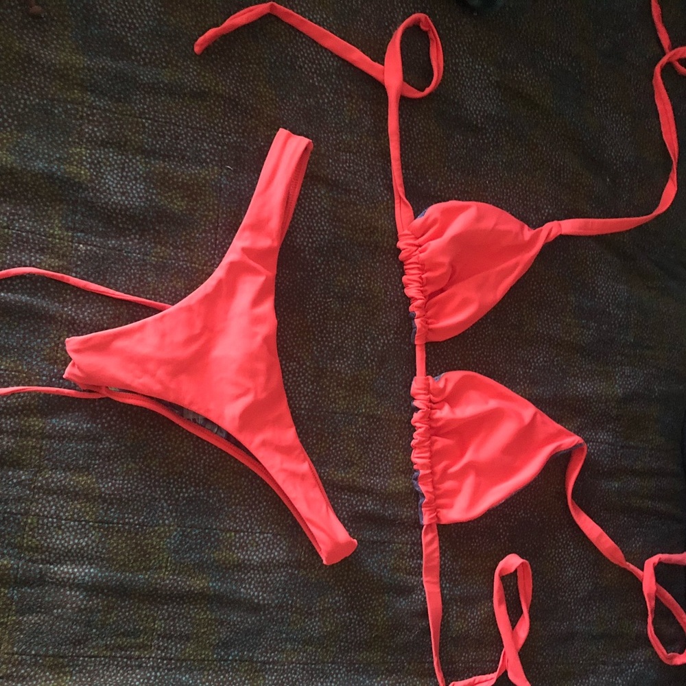 Reversible Coral Swimsuit Size Medium